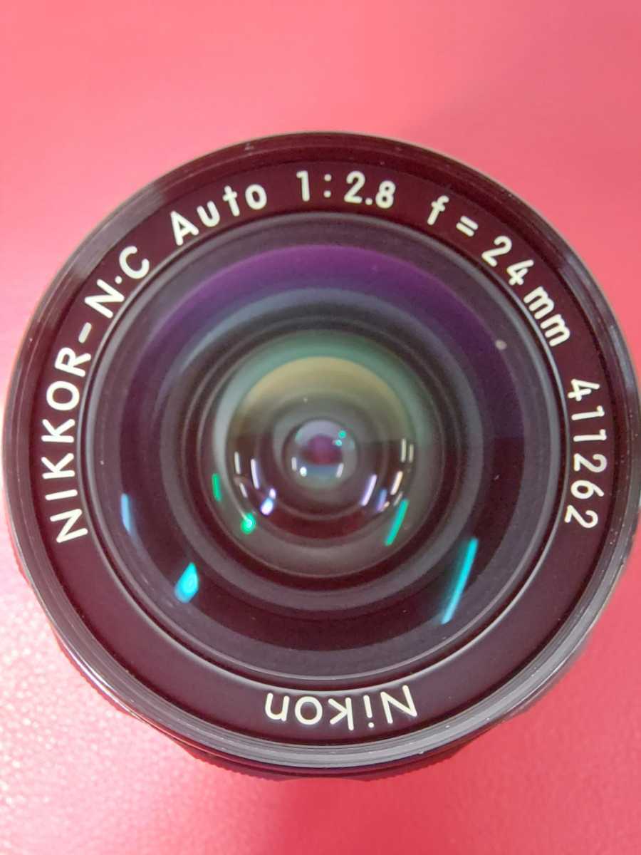 ●A　Nikon NIKKOR-N・C Auto 1:2.8 24mm カメラレンズ ニコン Fマウント　ケース付