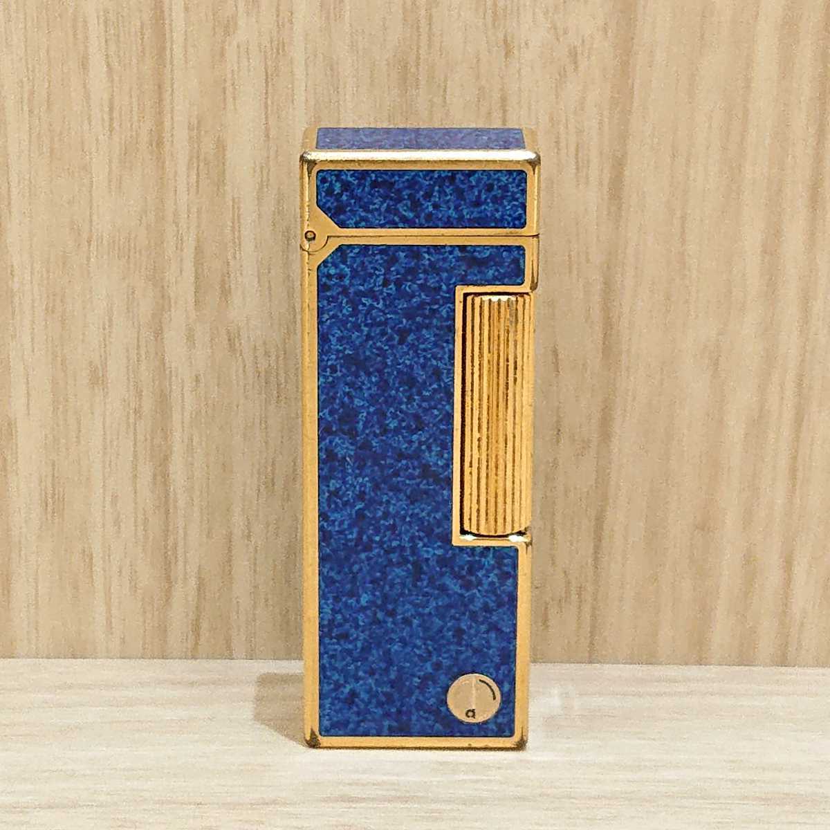 dunhill ダンヒル ガスライター ローラー式 ブルー ゴールドカラー 喫煙具 0392-TE dunhill ダンヒル ガスライター ローラー式 ブルー ゴールドカラー 喫煙具 0392-TE