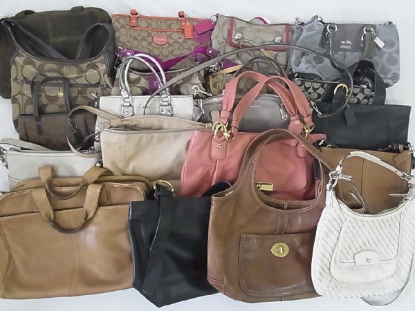 A*s様 博026 コーチ バッグ 5点 まとめ売り コーチ 1円 COACH シグネチャー 等 キャンバス レザー トートバッグ