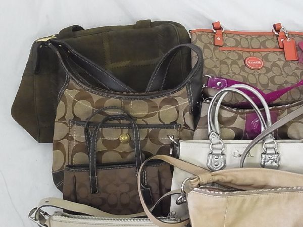 コーチ 1円 COACH シグネチャー 等 キャンバス レザー トートバッグ