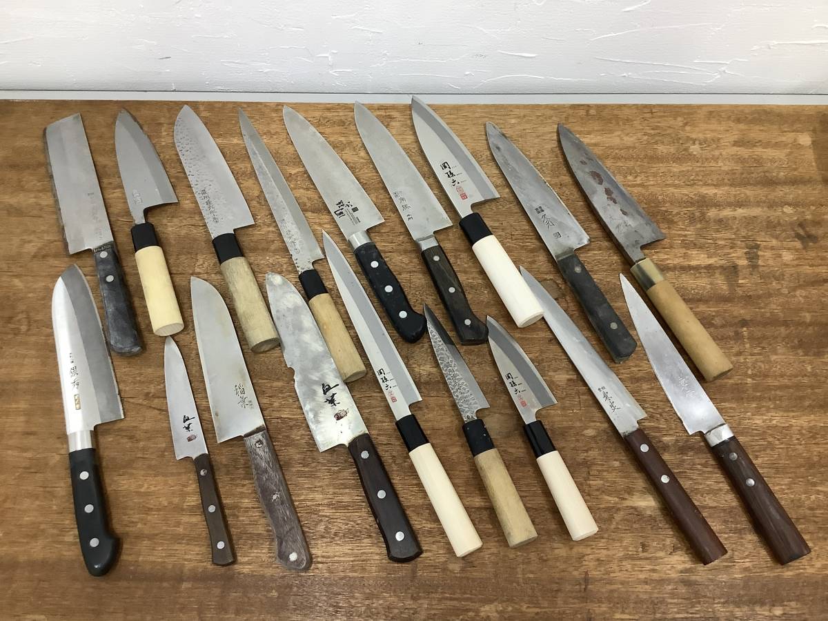 中古包丁まとめ 刺身包丁 和包丁 いろいろあり 銘あり無し両方 元昇 孫