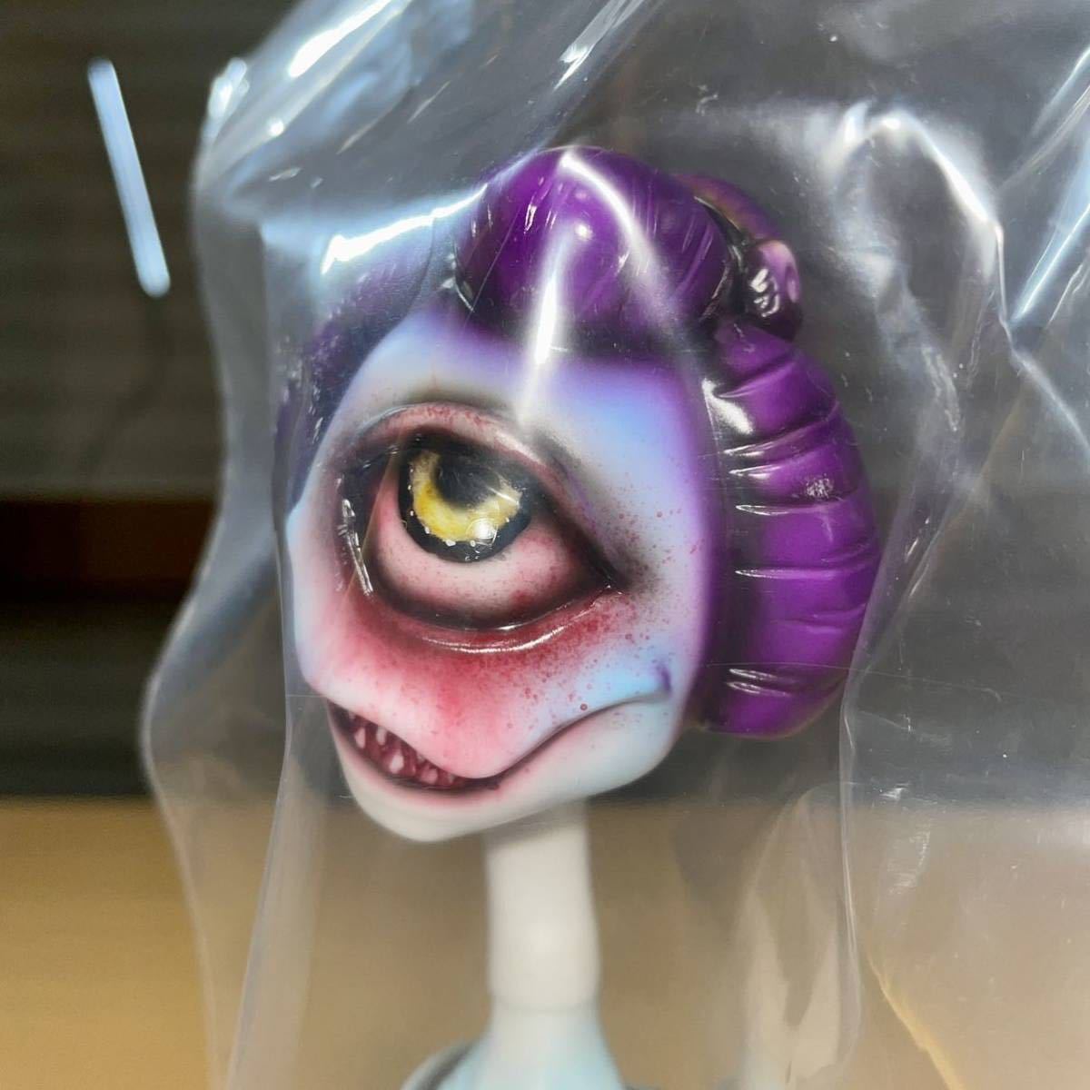 かっこわらい雑貨店 さちこ 紫髪 SACHIKO 妖怪 ソフビ kakkowarai toys