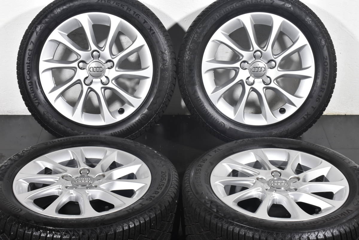 ☆アウディ 8V系 A3 純正 16インチ☆PCD112 6.5J +46☆コンチネンタル バイキングコンタクト7☆205/55R16☆A3セダン A3スポーツバック☆