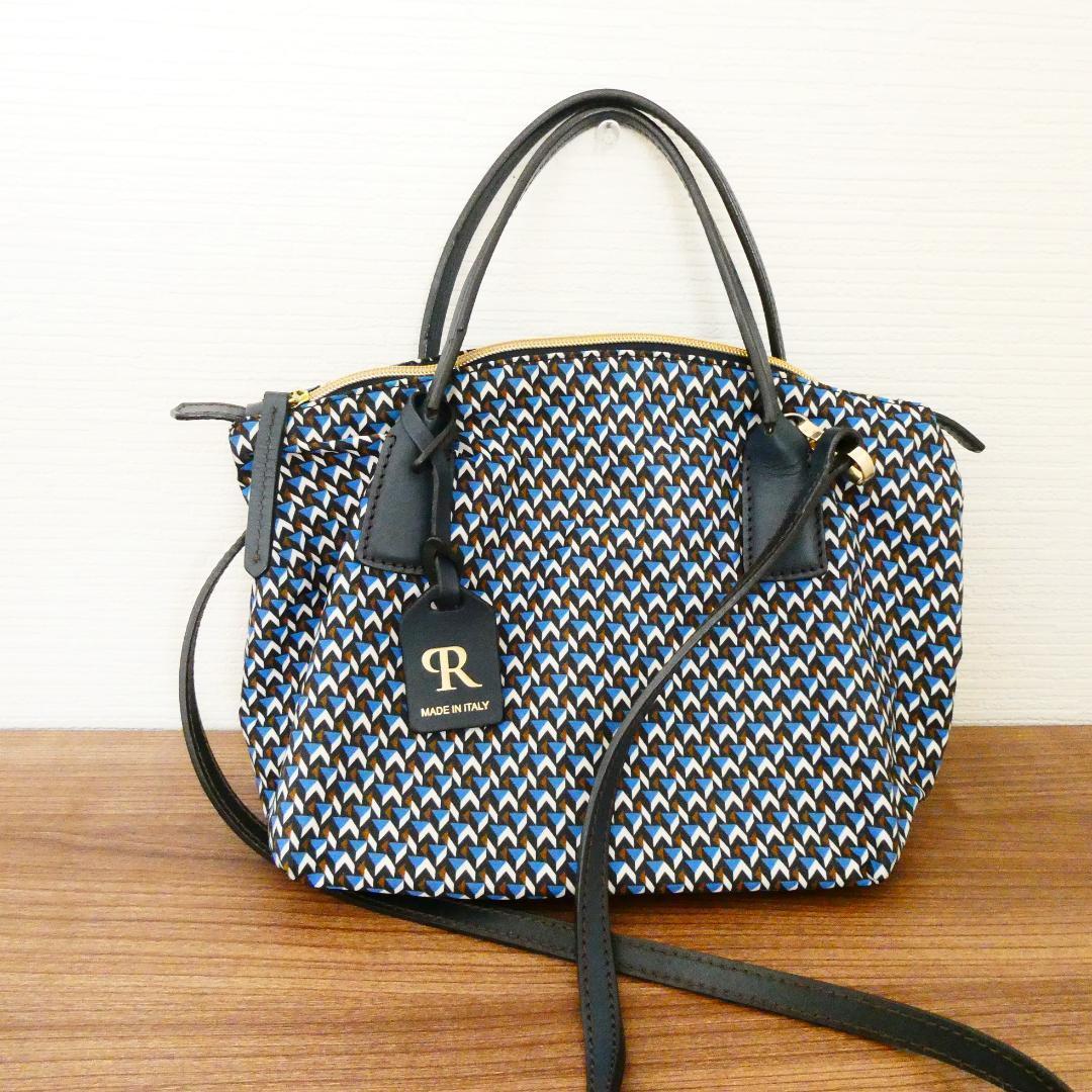 極美品 Roberta Pieri ロベルタピエリ TATAMI 総柄 ナイロン 2WAY 