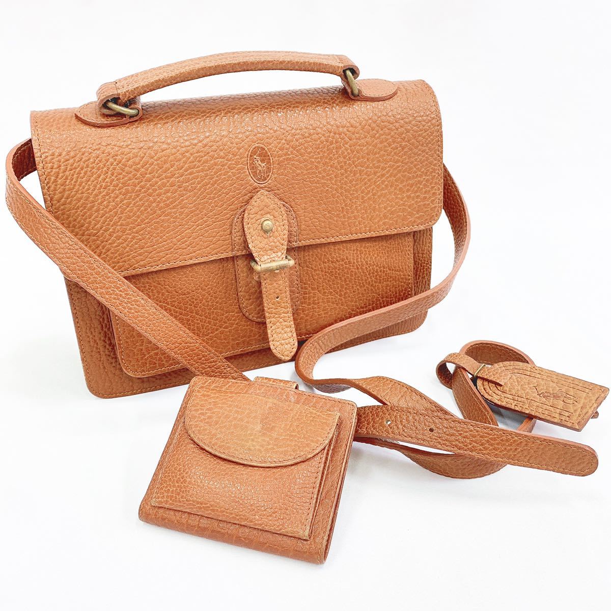 美品 Ralph Lauren ラルフローレン ショルダーバッグ 三つ折り財布 