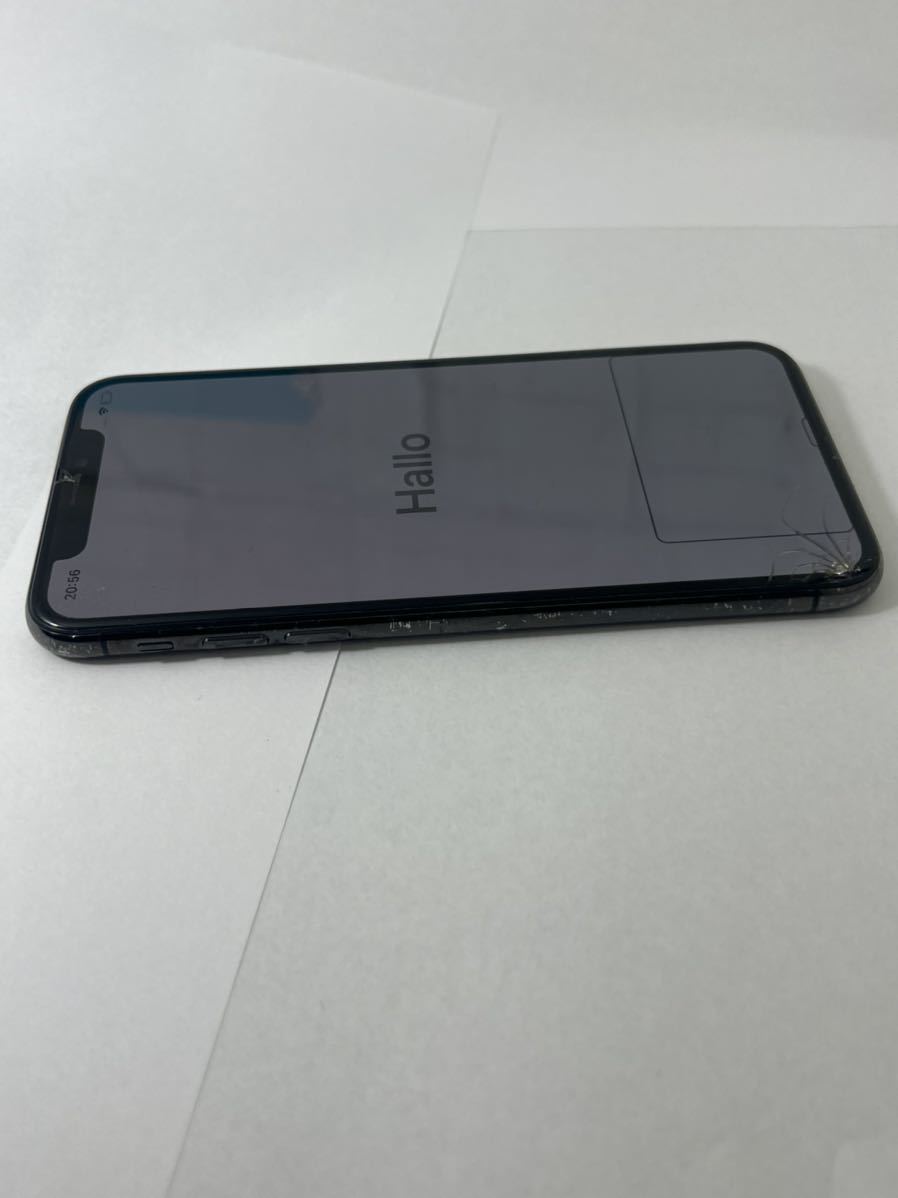 iPhone X 256GB ひび割れ 前面パネル非正規品　ジャンク 全体ジャンクiPhone X ブラック バックパネル /フロントパネル割れGB