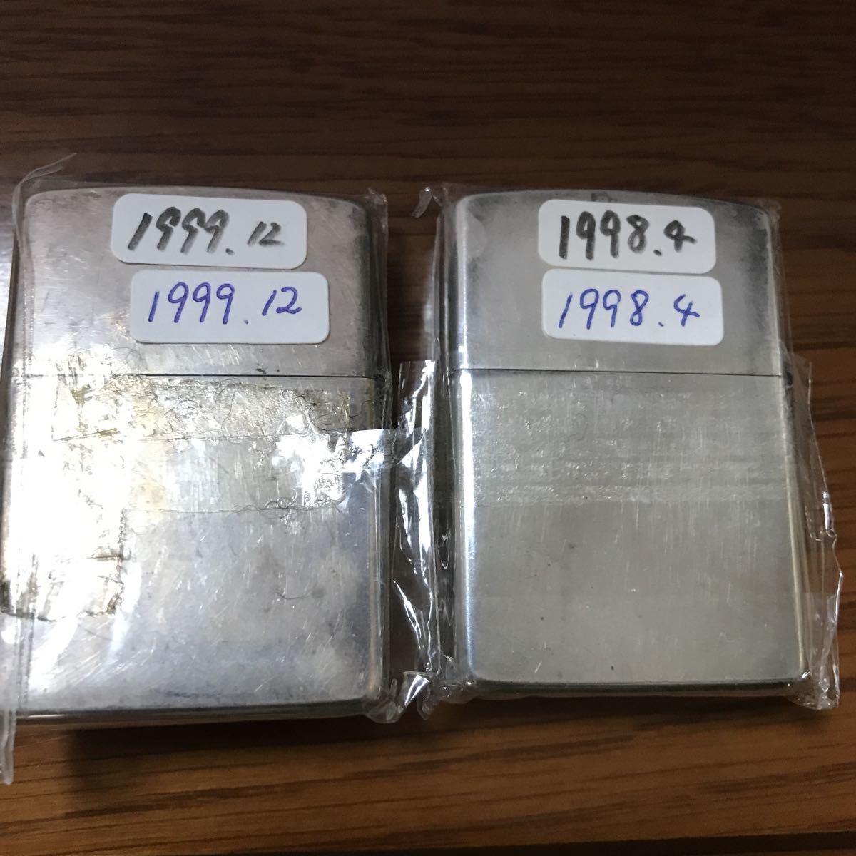 中古!希少品！zippo! バッファロースカル&クロスメタル貼りジッポー2個 
