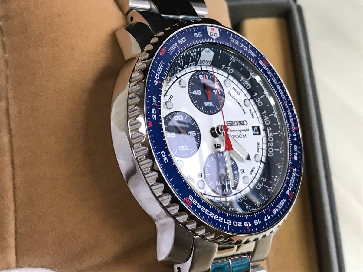 SEIKO SCJC021 7T62-0EB0 パイロット クロノグラフ 稼動品(セイコー 