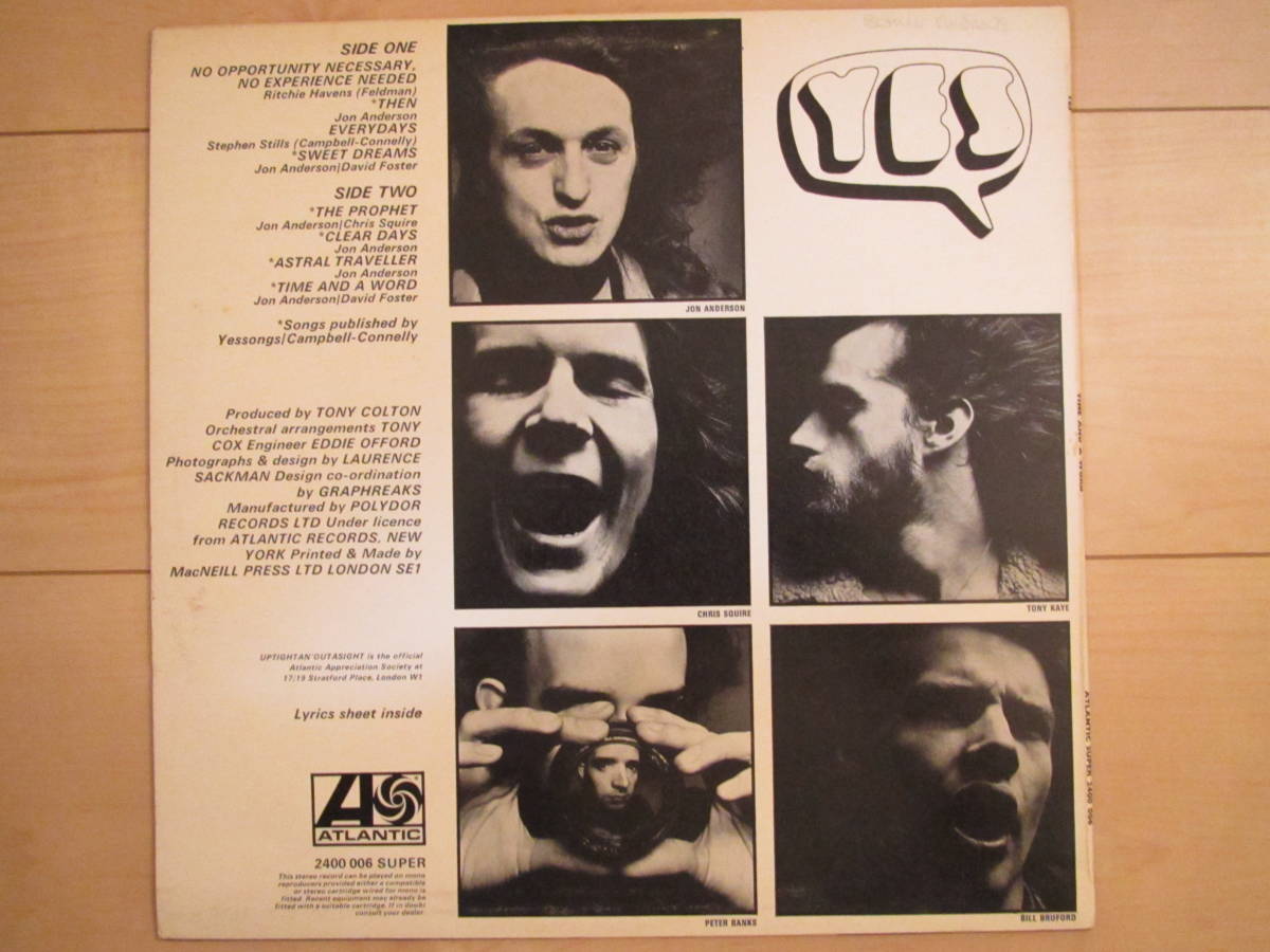 Time Word - And A Yes and a UK 0 – LP Vinyl Atlantic YES RareProgPsych