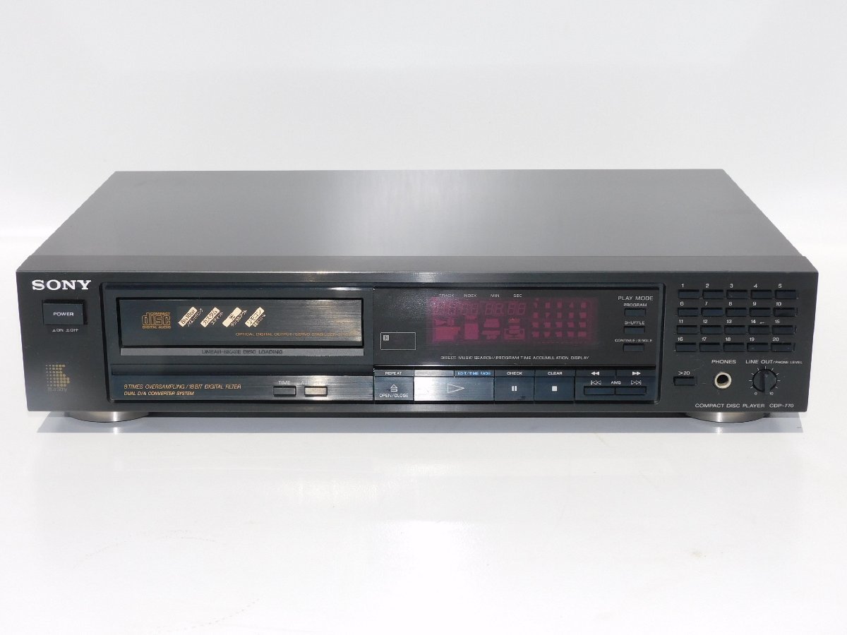 送料無料】SONY CDプレーヤー CDP-770 CDデッキ 中古 ジャンク 貿易