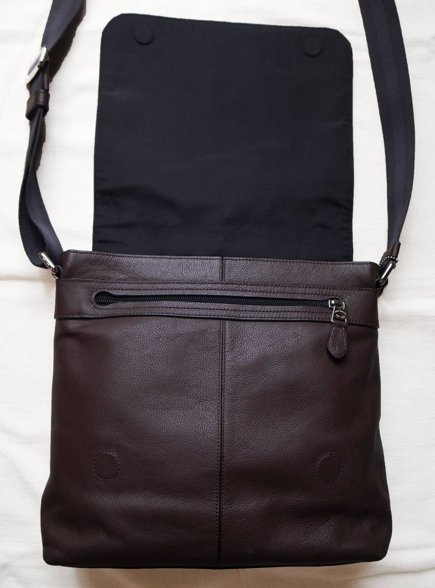 COACH コーチ フラップ付き レザーショルダーバッグ F72362 ダーク