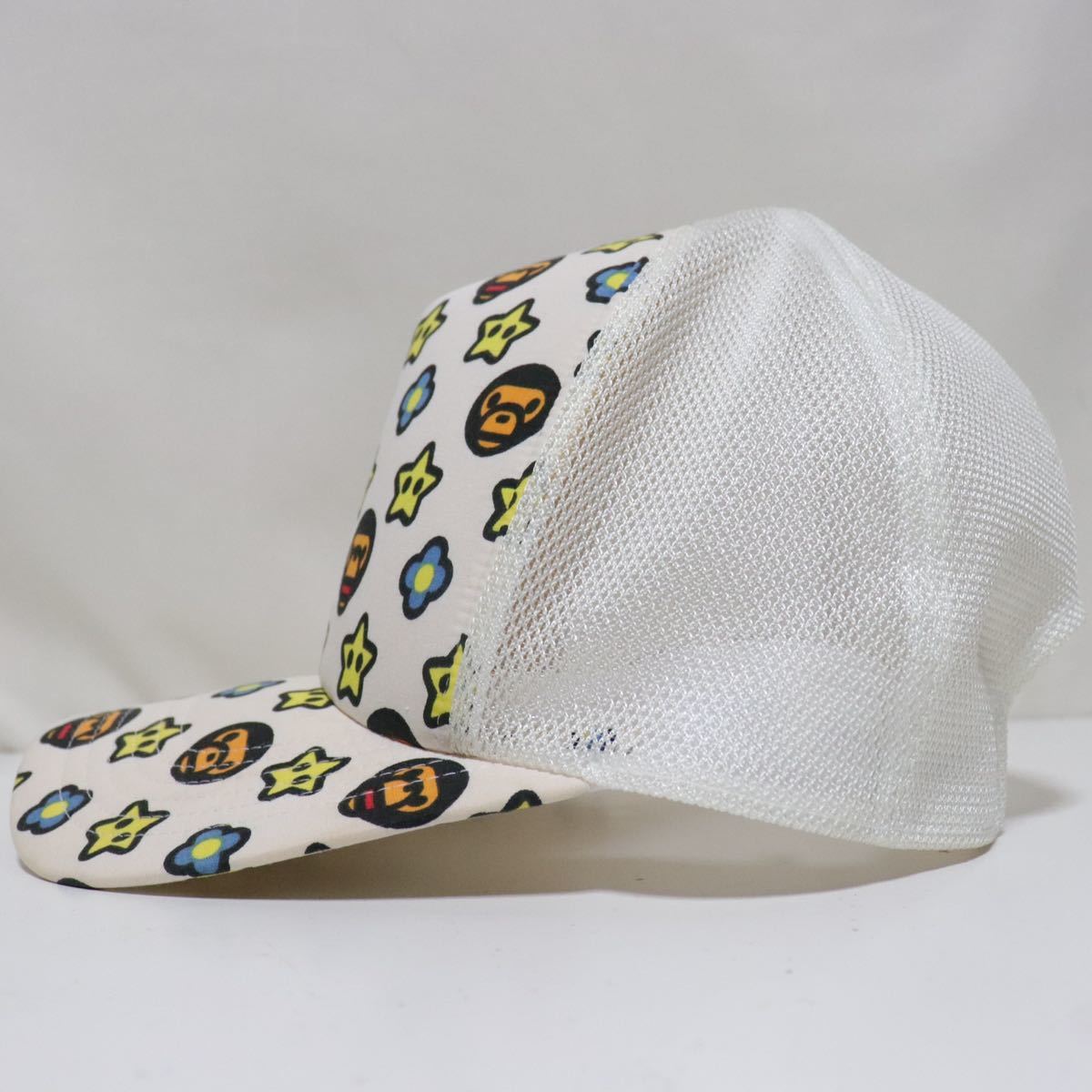 Bape 星柄メッシュキャップ Bape star 星柄 メッシュキャップ 赤/白