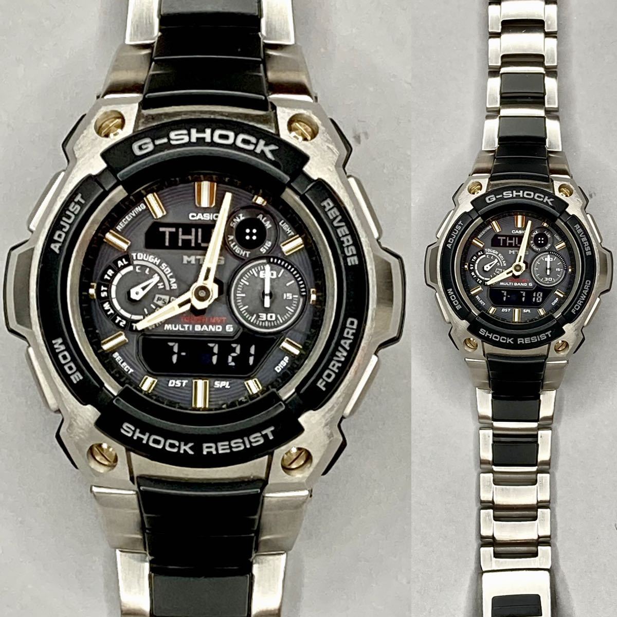 極美品 G-SHOCK MTG-1500-9AJF MT-G タフソーラー電波受信 電波  