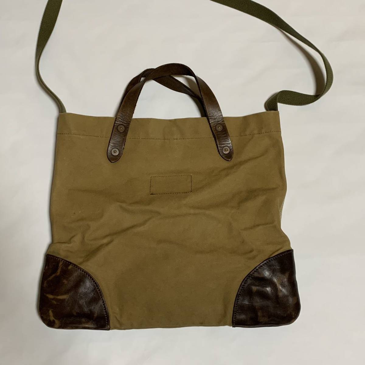 美品 HYSTERIC GLAMOUR girl レザー 切り替え キャンバス トートバッグ 
