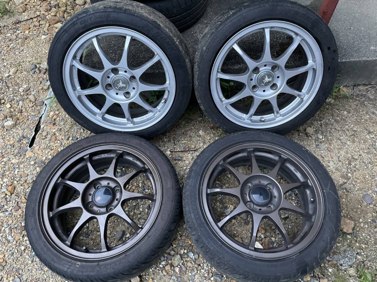 【超軽量】KOSEI 軽業 -karuwaza- acrobat PCD100H4 15インチ 6.0J+45 AR-1 165/50R15 NS-2 185/45R15　//6J 4穴 