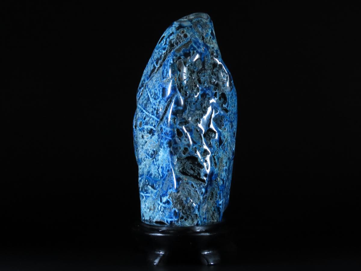 ブラジル産】青瑪瑙 瑪瑙 メノウ 天然石 鑑賞石 ブルー アゲート 青