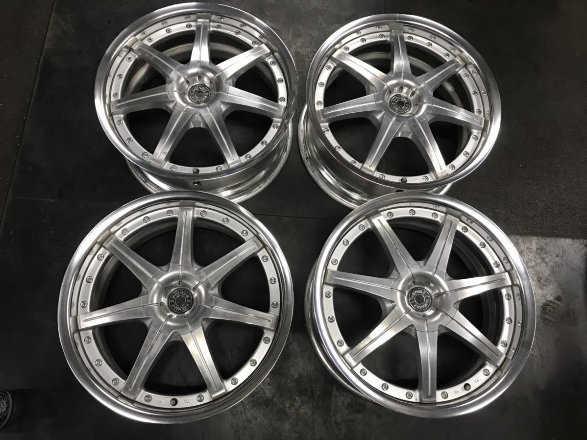 インテンシブハンク18インチアルミホイール4本中古です。18 x 8.0J ET+