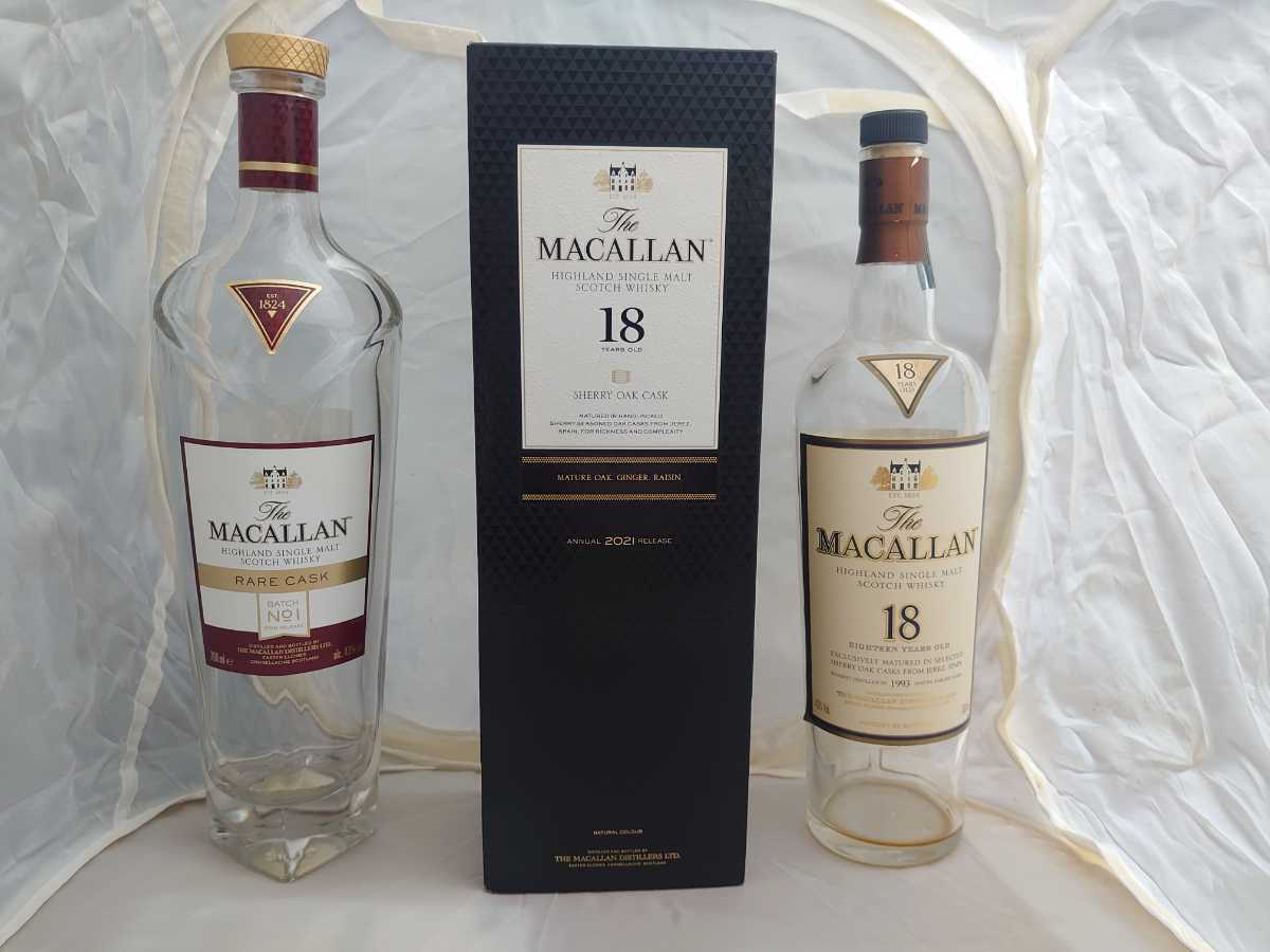 マッカラン18年空ビン化粧箱付き マッカランレアカスク空ビン MACALLAN