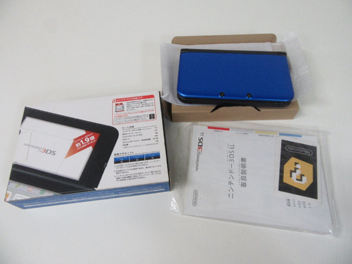 ニンテンドー3DS LL ブルーXブラック ※画面キズあり・ABボタン反応悪