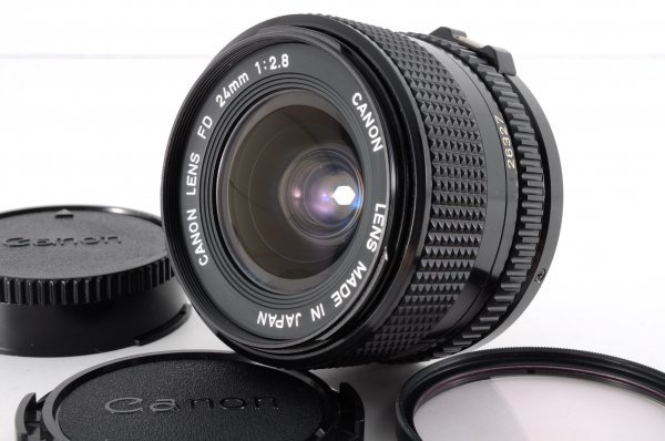動確 CANON キャノン LENS NEW FD 24mm F2.8 広角 単焦点 レンズ