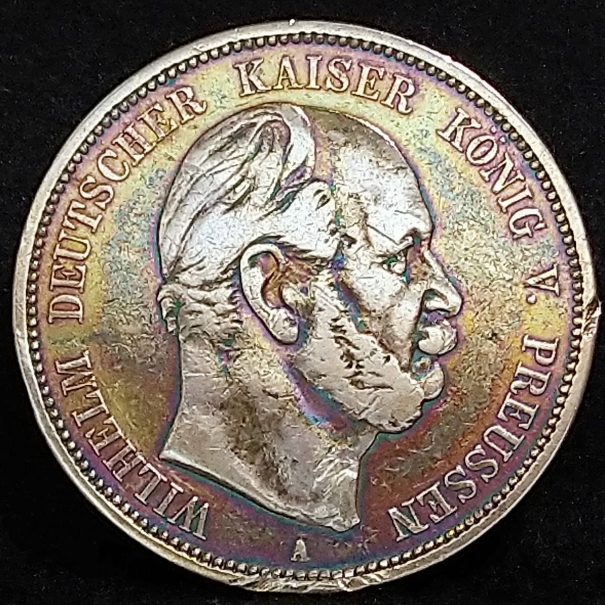 ドイツ・プロイセン銀貨 1876年 5マルク / 27．69g