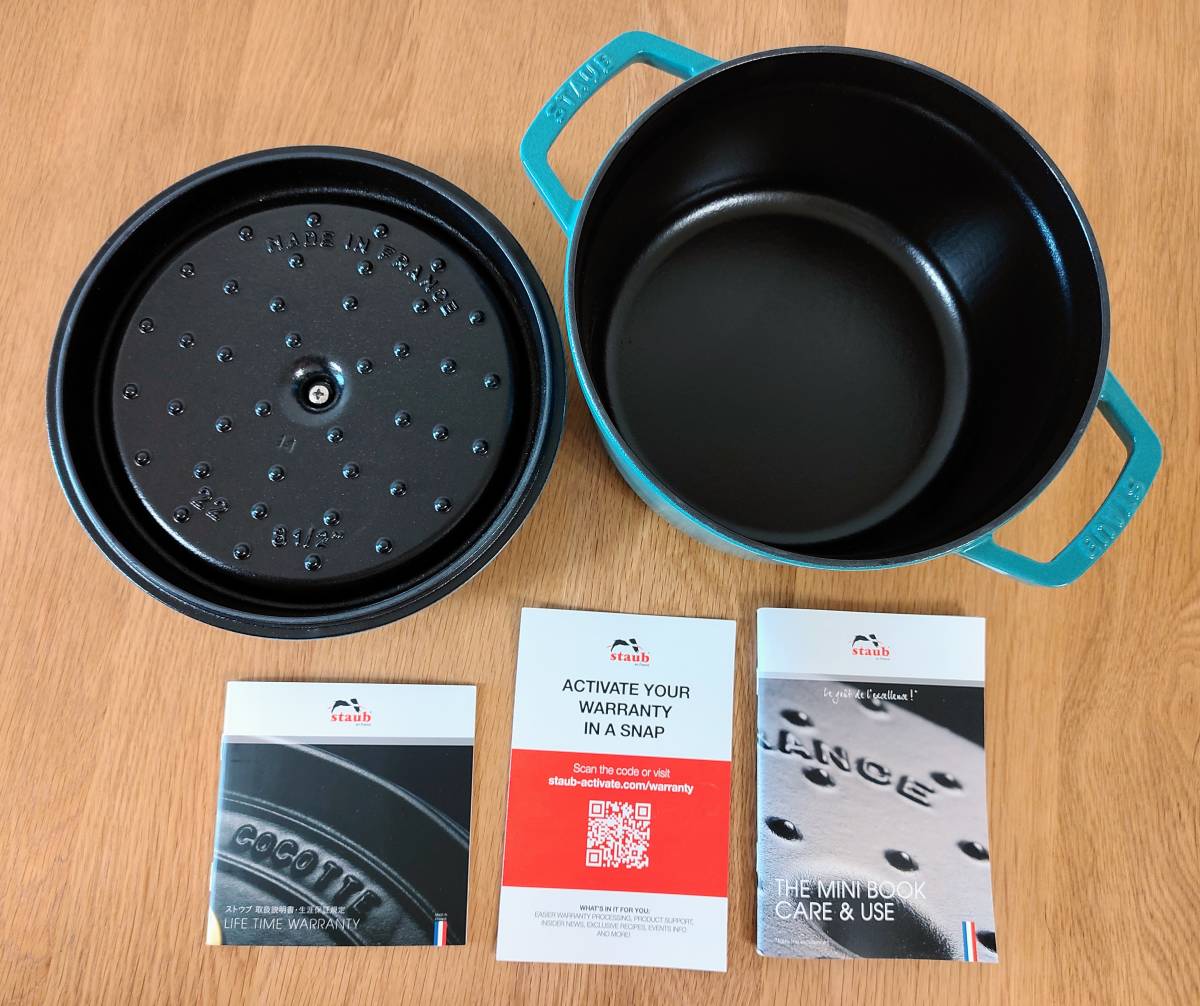 ストウブ グレー ココット ラウンド 22cm 新品 staub 22cm ラウンド