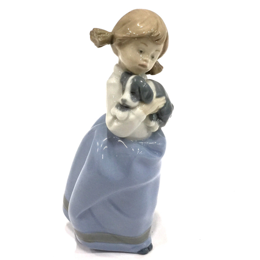 1円 NAO by LLADRO フィギュリン 陶器人形 人形 少女 女の子 子犬 犬