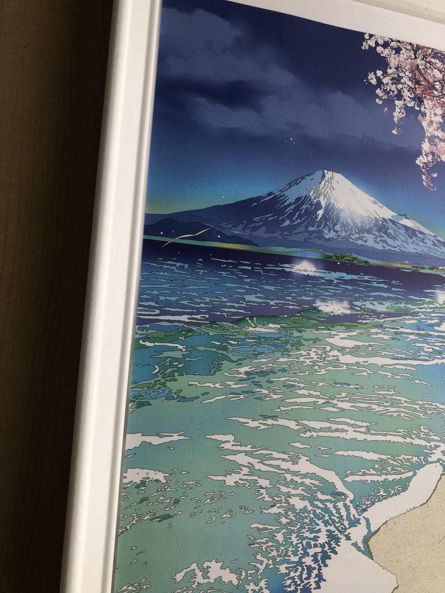 鈴木英人 | : 鈴木英人の作品 《湖畔の桜富士》 アート ポスター