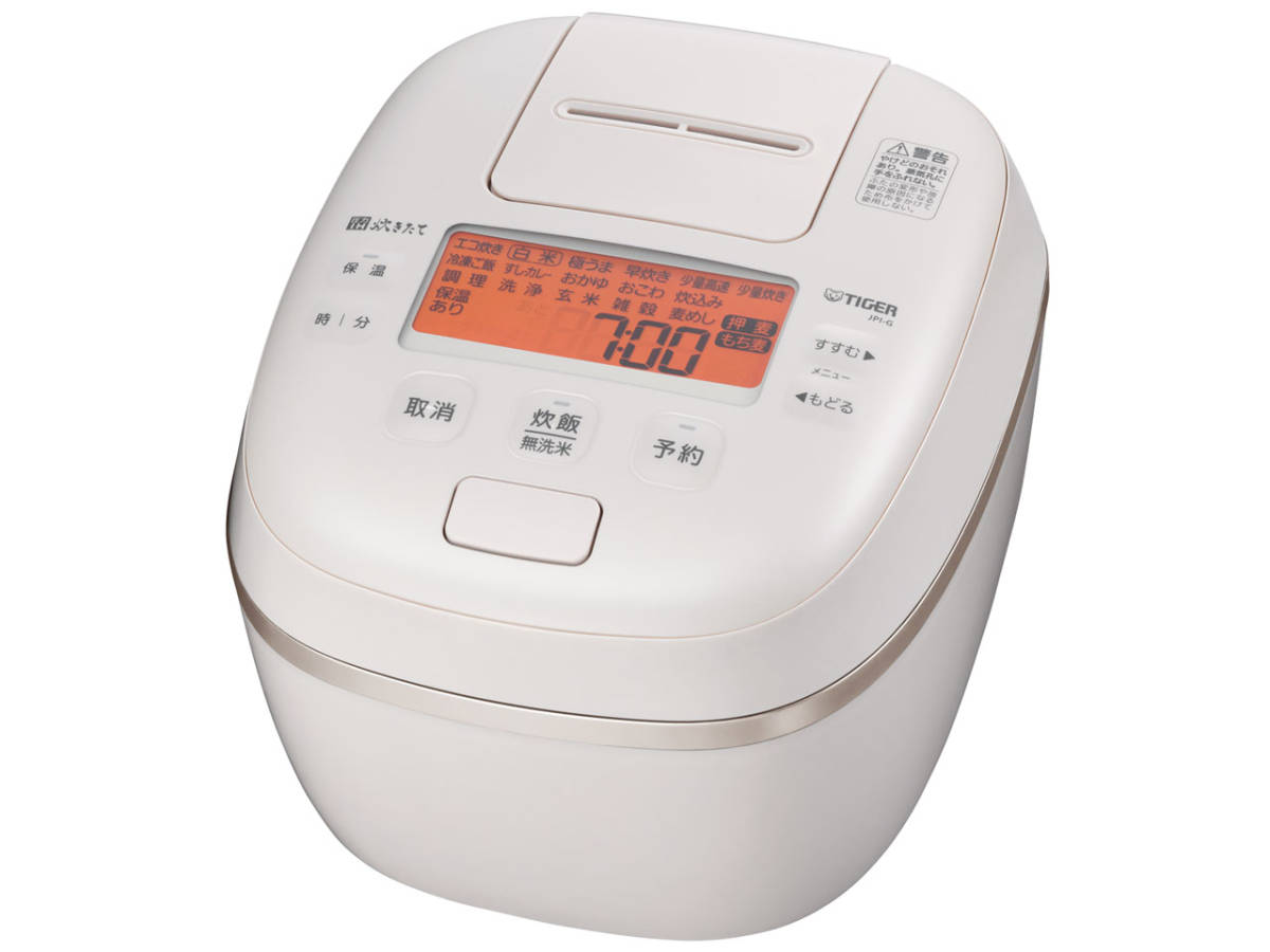 ☆タイガー炊きたて ご泡火炊き JPI-G100-WE [エクリュホワイト]5.5合