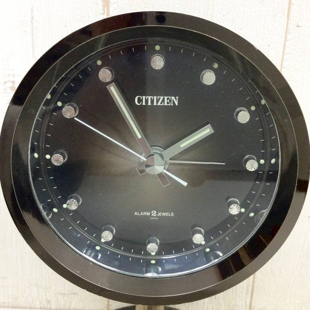 昭和レトロ 動作品 シチズン CITIZEN アラーム付 置時計 スペース