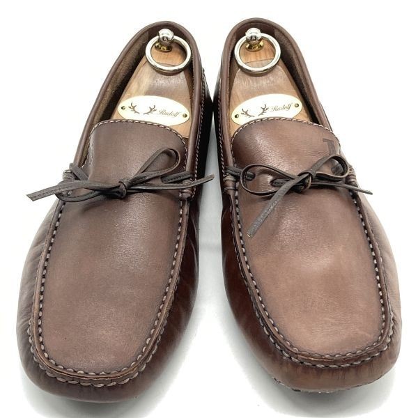 即決☆TOD'S☆26cm ドライビングシューズ トッズ メンズ 7 茶