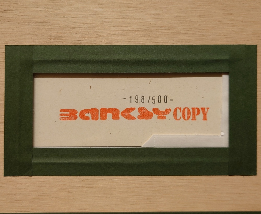 真作】バンクシー(Banksy)「Gangsta Rat」約8号 シルクスクリーン WCP 
