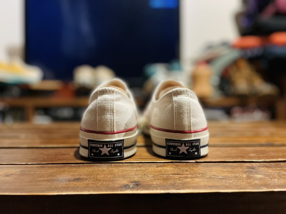 スニーカー 26.5cm コンバース ct70 low white 生成り