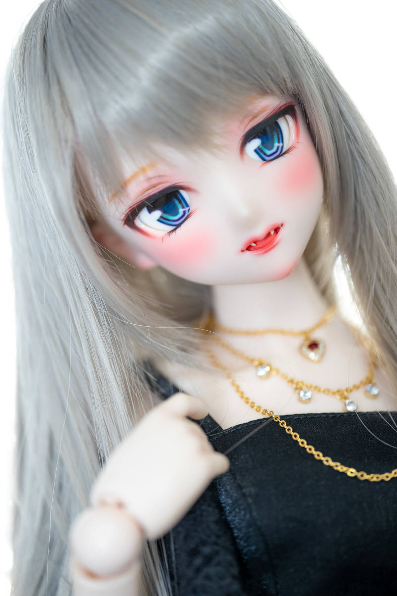 DDH-09 セミホワイト肌 カスタムヘッド＆アイ+ウィッグ *ロンシュカ