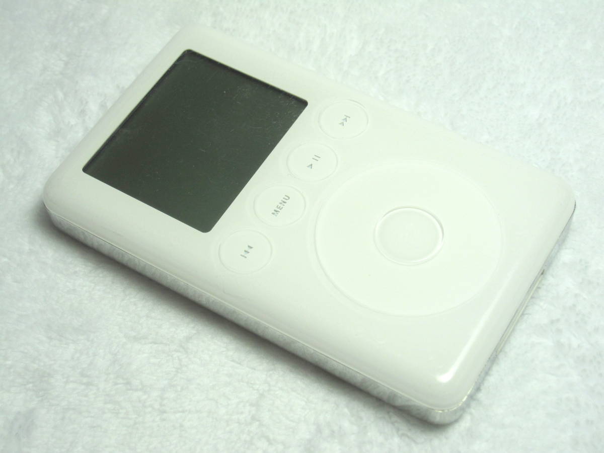 Apple ipod 第3世代 20GB A1040 白黒液晶 ホワイト 艶あり 動作OK 中古  