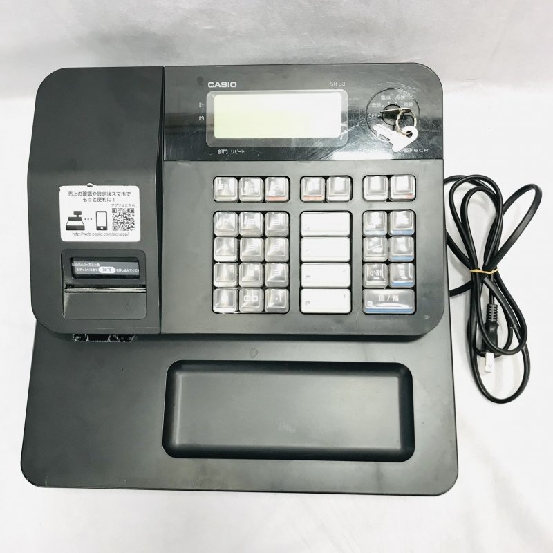 送料無料】カシオ CASIO SR-G3-BK レジスター ネットレジ ほぼ未使用