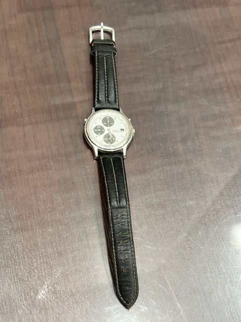 日本向け正規品 セイコー SEIKO CHRONOGRAPH クロノグラフ パンダ 7T27