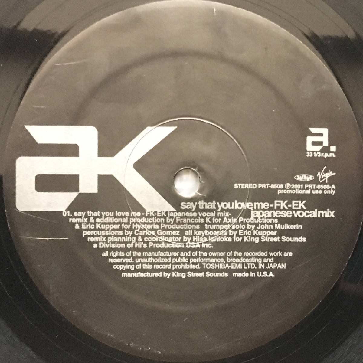 LOVE HAPPY 12インチプロモーションレコード ⁄ AK - Say That You Love Me (12) King Yahoo!オークション Sounds
