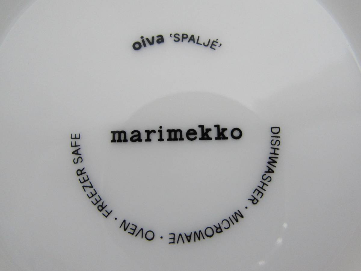marimekko マリメッコ SPALJE スパルイェ 格子 ラウンド プレート お皿