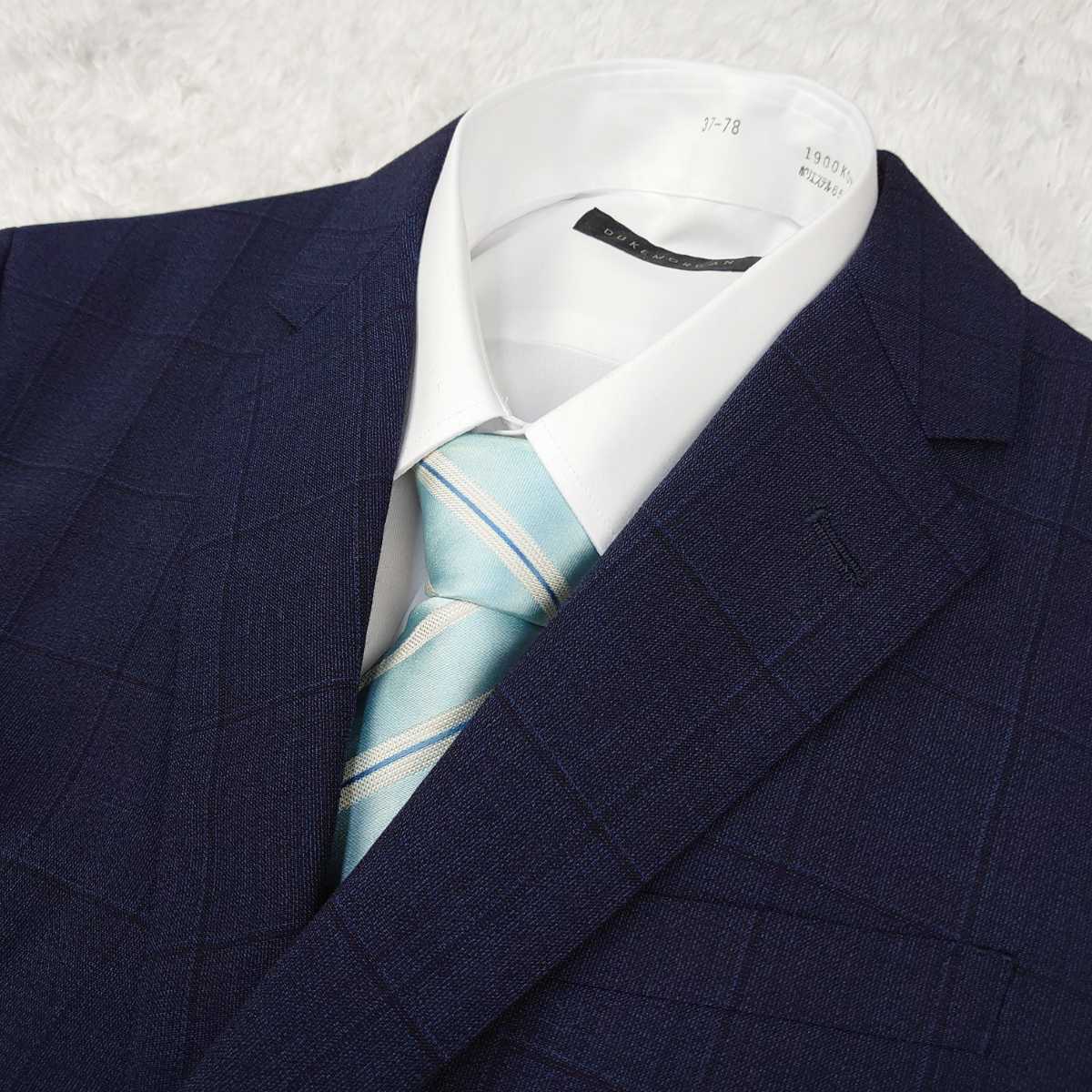 SUIT SELECT ネイビー チェック柄 スリーピース スーツ 3P 専用SUIT