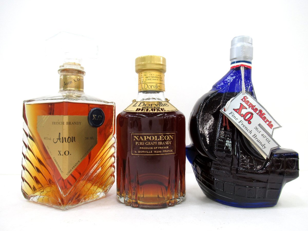 古酒 ブランデー 3本セット 未開栓 古酒 ウイスキーとブランデー。未