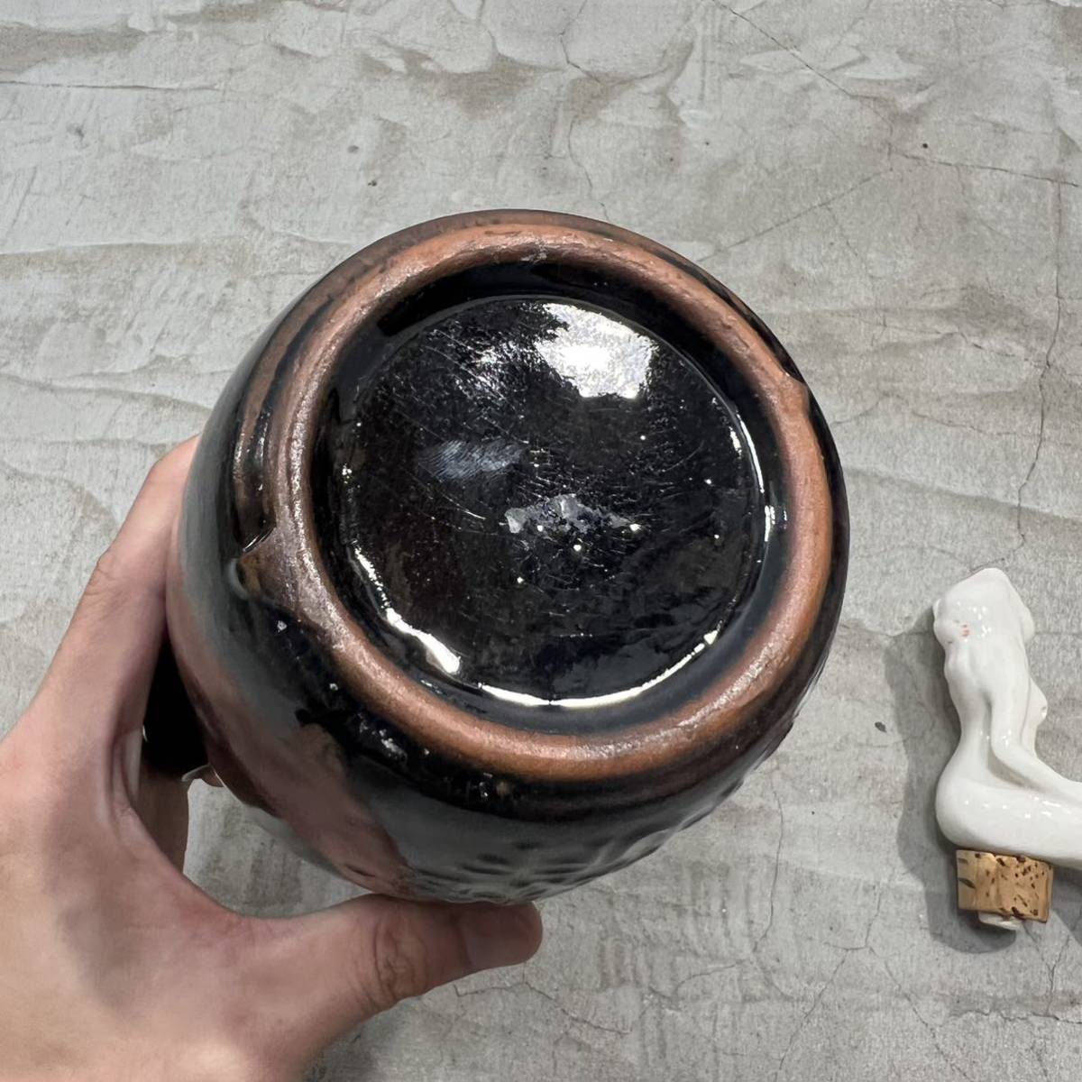 アンティーク】50s 60s LAY OFF  陶器 デカンタ ビンテージ