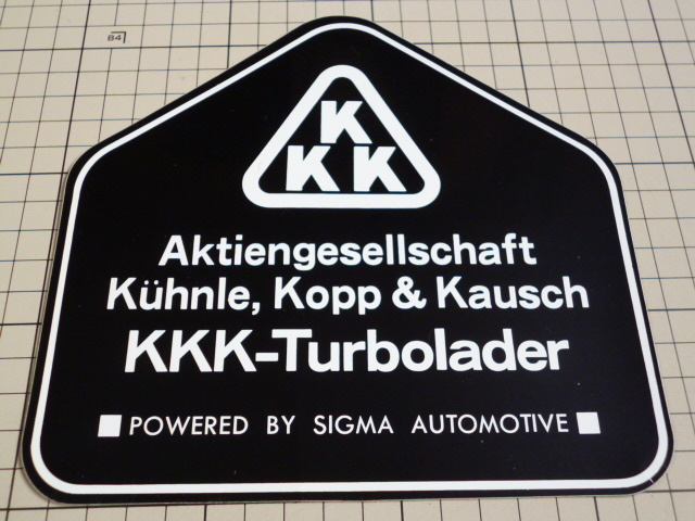 驚きの破格値，大人気 KKK Turbolader SIGMA AUTOMOTIVE ステッカー 172&times;161ｍｍ ターボチャージャー タービン シグマ オートモーティブ(ステッカー、デカール)｜売買されたオークション情報、yahooの商品情報をアーカイ その他