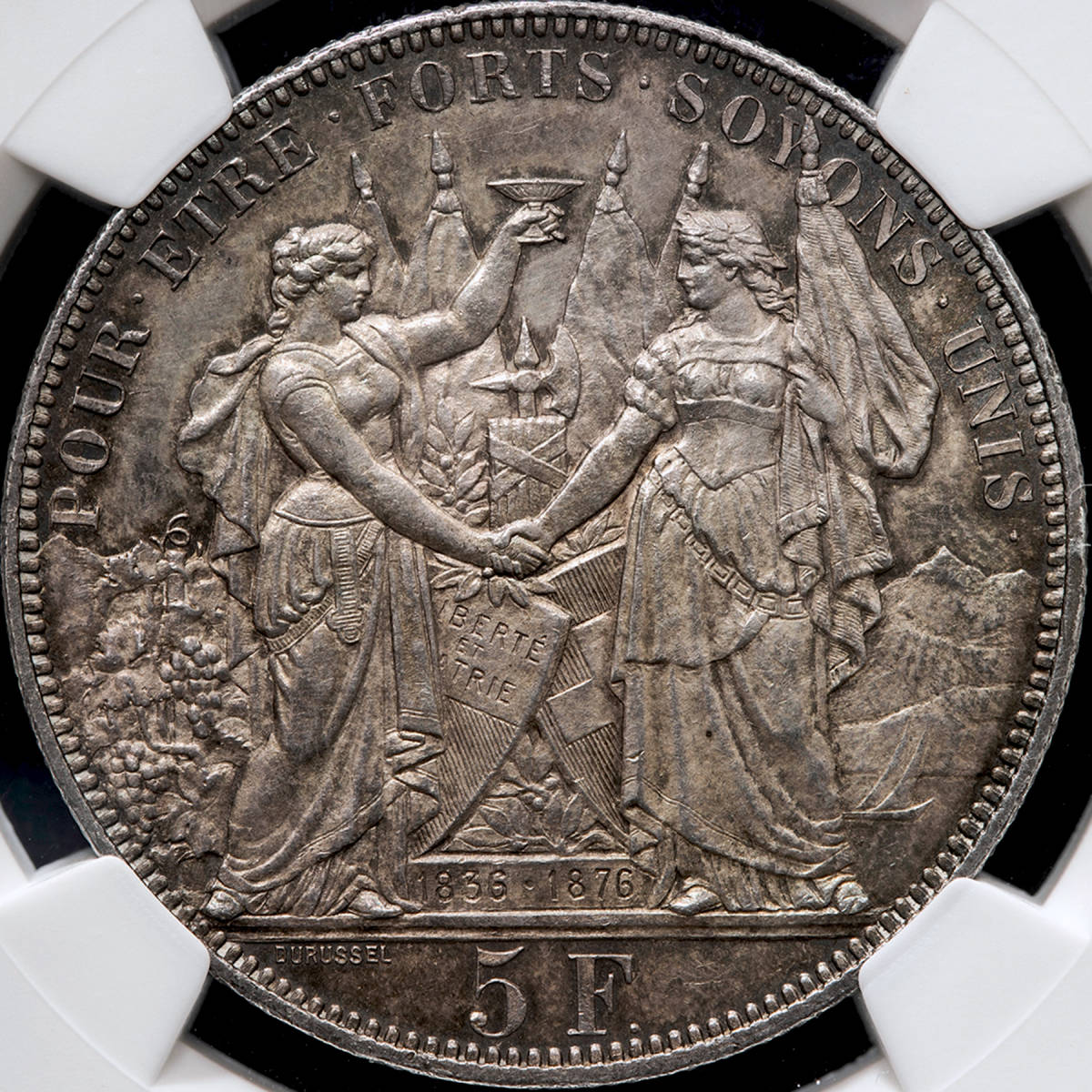 超激得，定番 ☆都市景観/女神像 ローザンヌ射撃祭記念☆ 1876年