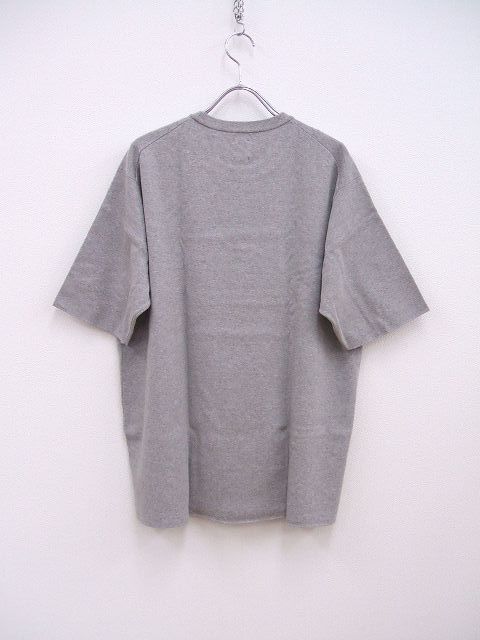 2-0721S♪BATONER 新品 定価17600円 BN-21SM-038 SMOOTH KNIT T-SHIRT サイズ3 半袖Ｔシャツ グレー バトナー F89002