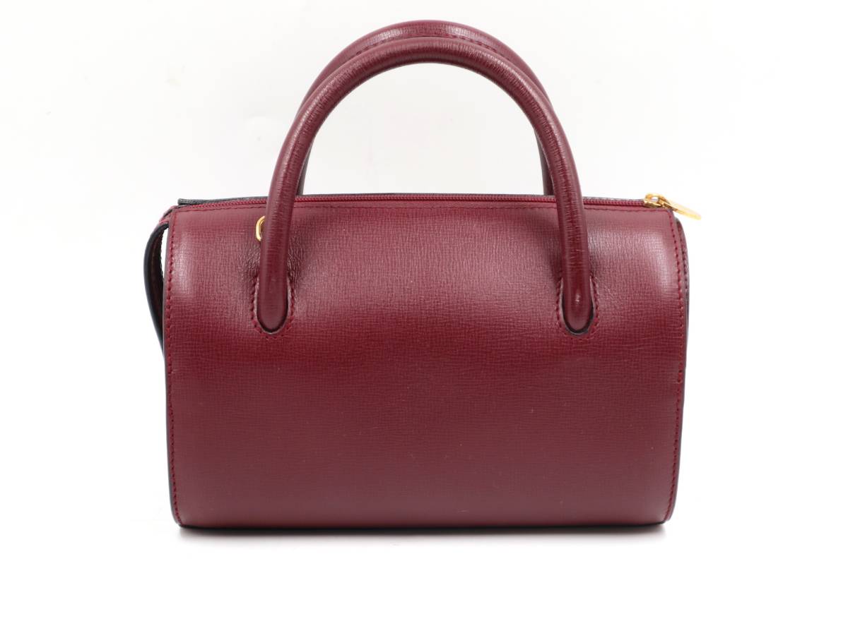 Cartier カルティエ マストライン ボストンバッグ ボルドー レザー 鞄 