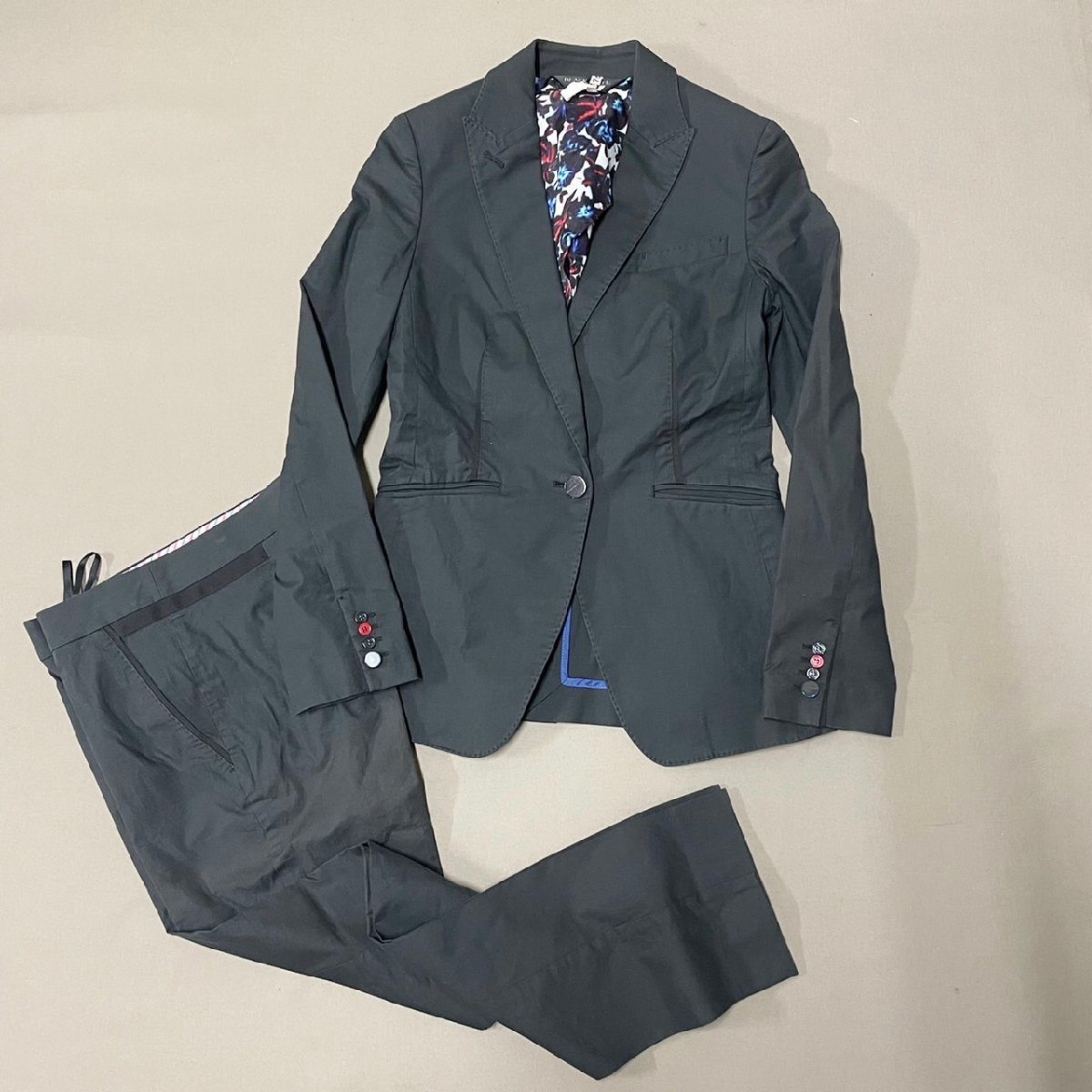  Paul Smith BLACK LABEL ポールスミス ブラックレーベル スーツ テーラード ジャケット パンツ レディース ブラック 裏地柄 38(女性用)｜売買されたオークション情報、yahooの商品情報をアーカイブ 女性用