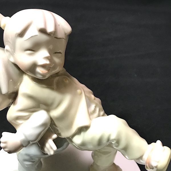 乃りたけ　NORITAKE 小島豪　童子　かつぎあい　陶器人形　フィギュア　美品 乃りたけ陶房 小島豪 造 童子人形シリーズ「かつぎあい」陶器人形/置物