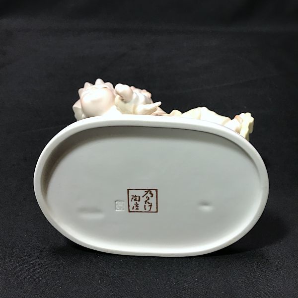 乃りたけ　NORITAKE 小島豪　童子　かつぎあい　陶器人形　フィギュア　美品 乃りたけ陶房 小島豪 造 童子人形シリーズ「かつぎあい」陶器人形/置物