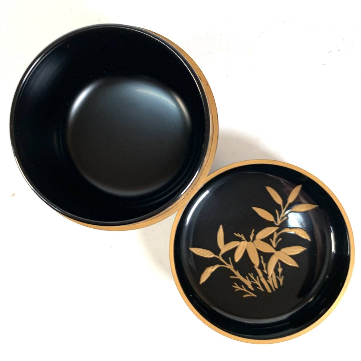 茶道具 共箱 棗 公式通販 M695 『蒔絵師 筑城筑良作』『唐草蒔絵